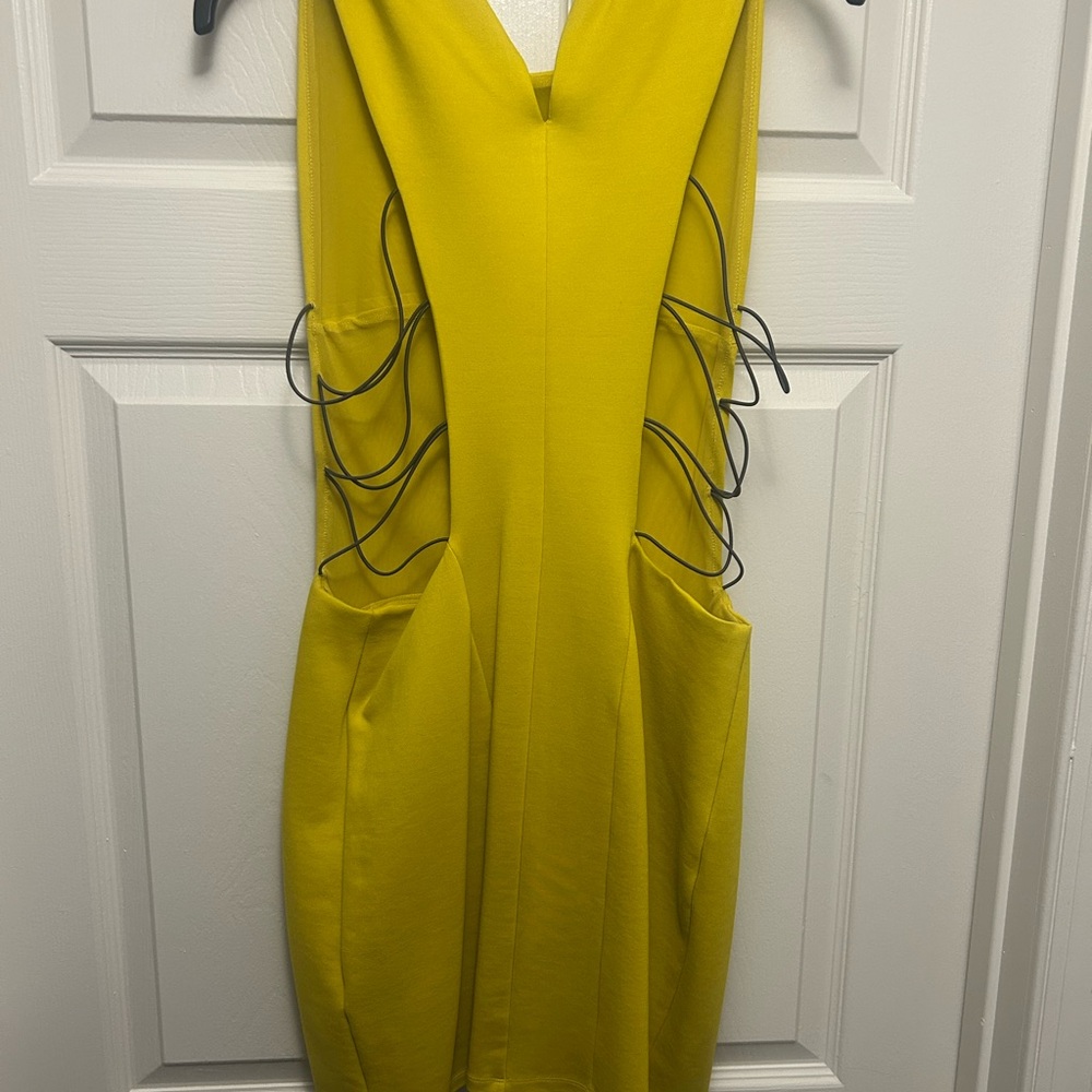 Silence + Noise Vibrant Yellow Backless Dress
